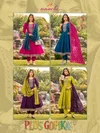 Plus Gopika By Aanchi Vichitra Silk Anarkali Kurtis Set
